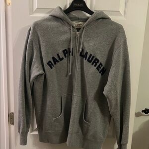 Ralph Lauren Men's Gray Zip-Up Hoodie